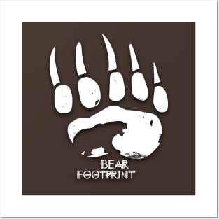 bear footprint Posters and Art